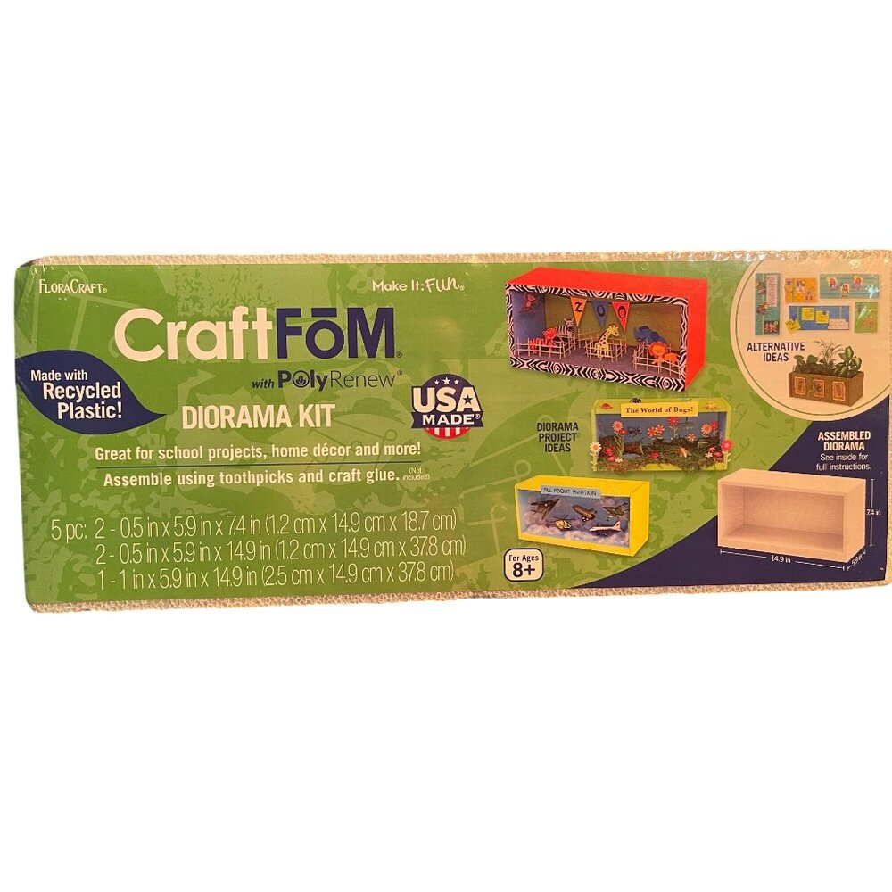 CraftFoM Diorama Kit With Recycled Plastic For School Projects & Home Décor Ages